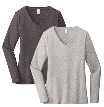 Picture of District Women's Very Important Long Sleeve V-Neck
