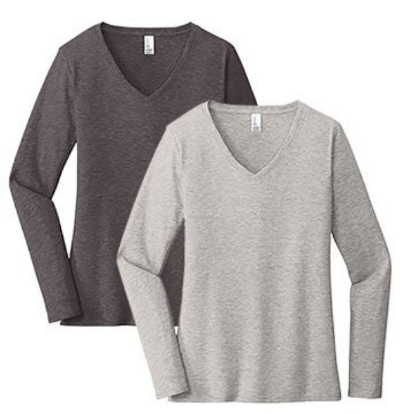 Picture of District Women's Very Important Long Sleeve V-Neck