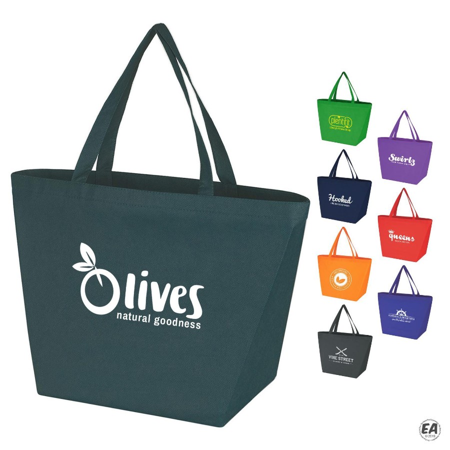 Julian Tote non-woven reusable shopping bag with reinforced handles