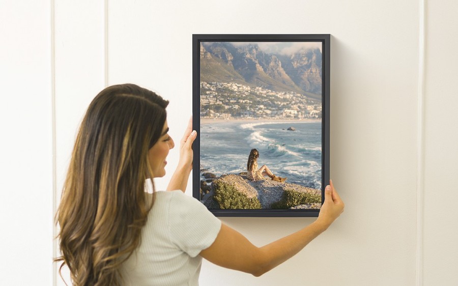 Premium canvas prints displayed in modern home setting
