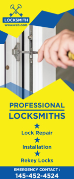 Picture of Retractable Banner - Locksmith - 01