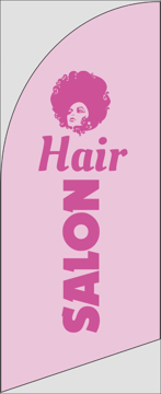 Picture of 6ft x 2ft - Feather Flag - Barber & Beauty - 02