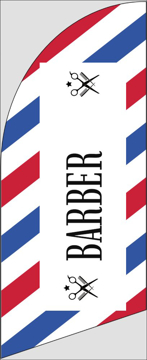 Picture of 6ft x 2ft - Feather Flag - Barber & Beauty - 03