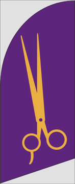 Picture of 6ft x 2ft - Feather Flag - Barber & Beauty - 05