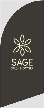 Picture of 6ft x 2ft - Feather Flag - Salon & Spa - 01