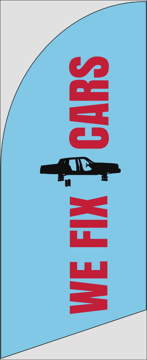 Picture of 6ft x 2ft - Feather Flag - Car Sales - 08