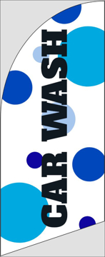 Picture of 6ft x 2ft - Feather Flag - Car Wash - 01