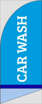 Picture of 6ft x 2ft - Feather Flag - Car Wash - 03