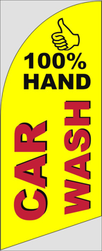 Picture of 6ft x 2ft - Feather Flag - Car Wash - 04