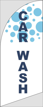 Picture of 6ft x 2ft - Feather Flag - Car Wash - 05