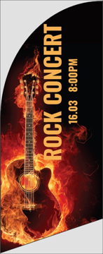 Picture of 6ft x 2ft - Feather Flag - Business Entertainment - 01