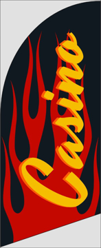 Picture of 6ft x 2ft - Feather Flag - Casino - 01