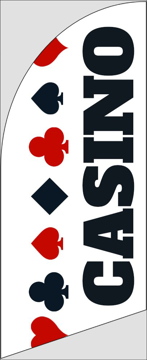 Picture of 6ft x 2ft - Feather Flag - Casino - 02