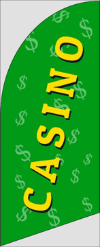 Picture of 6ft x 2ft - Feather Flag - Casino - 04