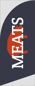 Picture of 6ft x 2ft - Feather Flag - Grocery - 08