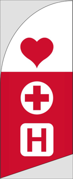 Picture of 6ft x 2ft - Feather Flag - Health Services - 11