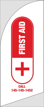 Picture of 6ft x 2ft - Feather Flag - Health Services - 12