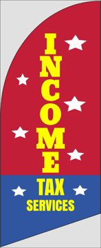 Picture of 6ft x 2ft - Feather Flag - Income Tax - 01
