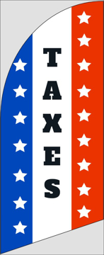 Picture of 6ft x 2ft - Feather Flag - Income Tax - 02