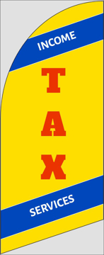 Picture of 6ft x 2ft - Feather Flag - Income Tax - 03