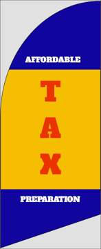 Picture of 6ft x 2ft - Feather Flag - Income Tax - 05