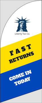 Picture of 6ft x 2ft - Feather Flag - Income Tax - 08