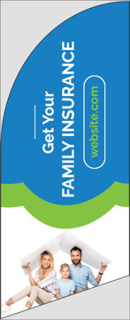 Picture of 6ft x 2ft - Feather Flag - Insurance - 02