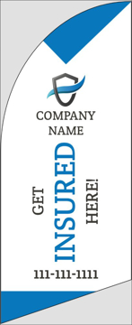 Picture of 6ft x 2ft - Feather Flag - Insurance - 03