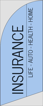 Picture of 6ft x 2ft - Feather Flag - Insurance - 05