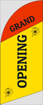Picture of 6ft x 2ft - Feather Flag -  Grand Opening - 02
