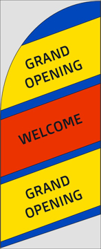 Picture of 6ft x 2ft - Feather Flag -  Grand Opening - 04