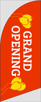Picture of 6ft x 2ft - Feather Flag -  Grand Opening - 07