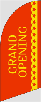 Picture of 6ft x 2ft - Feather Flag -  Grand Opening - 08