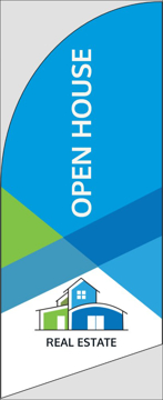 Picture of 6ft x 2ft - Feather Flag -  Open House - 01
