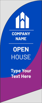 Picture of 6ft x 2ft - Feather Flag -  Open House - 02