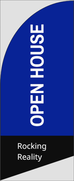 Picture of 6ft x 2ft - Feather Flag -  Open House - 03