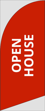 Picture of 6ft x 2ft - Feather Flag -  Open House - 05