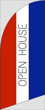 Picture of 6ft x 2ft - Feather Flag -  Open House - 06