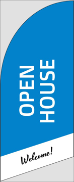 Picture of 6ft x 2ft - Feather Flag -  Open House - 07