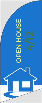 Picture of 6ft x 2ft - Feather Flag -  Open House - 09