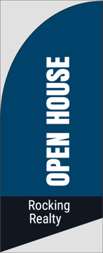 Picture of 6ft x 2ft - Feather Flag -  Open House - 10