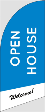 Picture of 6ft x 2ft - Feather Flag -  Open House - 11