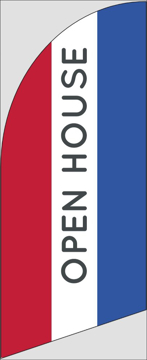 Picture of 6ft x 2ft - Feather Flag -  Open House - 12