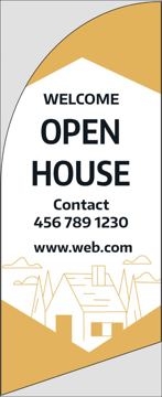 Picture of 6ft x 2ft - Feather Flag -  Open House - 15