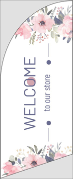 Picture of 6ft x 2ft - Feather Flag -  Welcome - 01