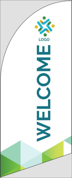 Picture of 6ft x 2ft - Feather Flag -  Welcome - 02