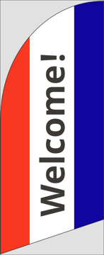 Picture of 6ft x 2ft - Feather Flag -  Welcome - 03