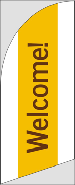 Picture of 6ft x 2ft - Feather Flag -  Welcome - 04