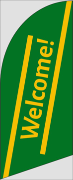 Picture of 6ft x 2ft - Feather Flag -  Welcome - 05