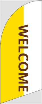 Picture of 6ft x 2ft - Feather Flag -  Welcome - 06